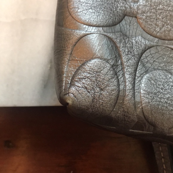 Coach Y2K Metallic Logo Leather Wristlet - Picture 3 of 8